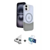 MARSİLYAN™- iPhone 11 Kılıf Kozmos Form Özel Seri - Siyah 3D Antistatik Seramik Nano Ekran Koruyucu + Raze Metal Kamera Lens - GS