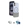 MARSİLYAN™- iPhone 11 Kılıf Kozmos Form Özel Seri - Siyah 3D Antistatik Seramik Nano Ekran Koruyucu + Pers Alüminyum Kamera Lens - YL
