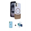 MARSİLYAN™- iPhone 11 Kılıf Kozmos Form Özel Seri - Siyah 3D Antistatik Seramik Nano Ekran Koruyucu + Neon Fosforlu Kamera Lens - YL