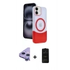 MARSİLYAN™- iPhone 11 Kılıf Kozmos Form Özel Seri - Siyah 6D Antistatik Mat Seramik Hayalet Nano Ekran Koruyucu + Raze Metal Kamera Lens - MR