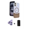MARSİLYAN™- iPhone 11 Kılıf Kozmos Form Özel Seri - Siyah 6D Antistatik Mat Seramik Hayalet Nano Ekran Koruyucu + Raze Metal Kamera Lens - MR