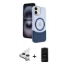 MARSİLYAN™- iPhone 11 Kılıf Kozmos Form Özel Seri - Siyah 6D Antistatik Mat Seramik Hayalet Nano Ekran Koruyucu + Raze Metal Kamera Lens - GS