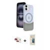 MARSİLYAN™- iPhone 11 Kılıf Kozmos Form Özel Seri - Siyah 6D Mat Seramik Hayalet Nano Ekran Koruyucu + Pers Alüminyum Kamera Lens - KI