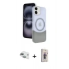 MARSİLYAN™- iPhone 11 Kılıf Kozmos Form Özel Seri - Siyah Bilvis 3D Cam Ekran Koruyucu + Pers Alüminyum Kamera Lens - YL