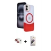 MARSİLYAN™- iPhone 11 Kılıf Kozmos Form Özel Seri - Siyah Bilvis 3D Mat Cam Ekran Koruyucu + Pers Alüminyum Kamera Lens - KI