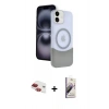 MARSİLYAN™- iPhone 11 Kılıf Kozmos Form Özel Seri - Siyah Bilvis 3D Mat Cam Ekran Koruyucu + Pers Alüminyum Kamera Lens - KI