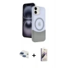 MARSİLYAN™- iPhone 11 Kılıf Kozmos Form Özel Seri - Siyah Bilvis 3D Mat Cam Ekran Koruyucu + Pers Alüminyum Kamera Lens - LT