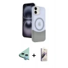 MARSİLYAN™- iPhone 11 Kılıf Kozmos Form Özel Seri - Siyah Bilvis 3D Mat Cam Ekran Koruyucu + Raze Metal Kamera Lens - MI