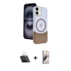MARSİLYAN™- iPhone 11 Kılıf Kozmos Form Özel Seri - Siyah Bilvis 3D Mat Cam Ekran Koruyucu + Kamera Lens Koruma Cam - SF