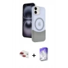 MARSİLYAN™- iPhone 11 Kılıf Kozmos Form Özel Seri - Siyah Bilvis 5in1 3D Magic Cam Ekran Koruyucu + Pers Alüminyum Kamera Lens - KI