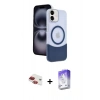 MARSİLYAN™- iPhone 11 Kılıf Kozmos Form Özel Seri - Siyah Bilvis 5in1 3D Magic Cam Ekran Koruyucu + Pers Alüminyum Kamera Lens - KI