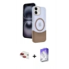 MARSİLYAN™- iPhone 11 Kılıf Kozmos Form Özel Seri - Siyah Bilvis 5in1 3D Magic Cam Ekran Koruyucu + Pers Alüminyum Kamera Lens - KI