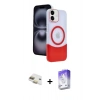 MARSİLYAN™- iPhone 11 Kılıf Kozmos Form Özel Seri - Siyah Bilvis 5in1 3D Magic Cam Ekran Koruyucu + Pers Alüminyum Kamera Lens - GD