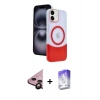MARSİLYAN™- iPhone 11 Kılıf Kozmos Form Özel Seri - Siyah Bilvis 5in1 3D Magic Cam Ekran Koruyucu + Raze Metal Kamera Lens - SH