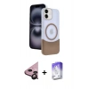 MARSİLYAN™- iPhone 11 Kılıf Kozmos Form Özel Seri - Siyah Bilvis 5in1 3D Magic Cam Ekran Koruyucu + Raze Metal Kamera Lens - SH