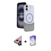 MARSİLYAN™- iPhone 11 Kılıf Kozmos Form Özel Seri - Siyah Bilvis 5in1 3D Magic Cam Ekran Koruyucu + Raze Metal Kamera Lens - SH
