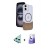 MARSİLYAN™- iPhone 11 Kılıf Kozmos Form Özel Seri - Siyah Bilvis 5in1 5D Magic Hayalet Cam Ekran Koruyucu + Raze Metal Kamera Lens - MI