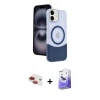 MARSİLYAN™- iPhone 11 Kılıf Kozmos Form Özel Seri - Siyah Bilvis 5in1 5D Magic Hayalet Cam Ekran Koruyucu + Pers Alüminyum Kamera Lens - KI
