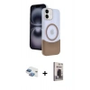 MARSİLYAN™- iPhone 11 Kılıf Kozmos Form Özel Seri - Siyah Bilvis Hayalet Cam Ekran Koruyucu + Pers Alüminyum Kamera Lens - GI