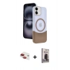 MARSİLYAN™- iPhone 11 Kılıf Kozmos Form Özel Seri - Siyah Bilvis Hayalet Cam Ekran Koruyucu + Pers Alüminyum Kamera Lens - KI