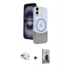 MARSİLYAN™- iPhone 11 Kılıf Kozmos Form Özel Seri - Siyah Bilvis Hayalet Cam Ekran Koruyucu + Pers Alüminyum Kamera Lens - GD
