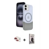 MARSİLYAN™- iPhone 11 Kılıf Kozmos Form Özel Seri - Siyah Bilvis Hayalet Cam Ekran Koruyucu + Pers Alüminyum Kamera Lens - KI