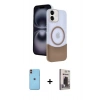 MARSİLYAN™- iPhone 11 Kılıf Kozmos Form Özel Seri - Siyah Bilvis Hayalet Cam Ekran Koruyucu + Neon Fosforlu Kamera Lens - TU