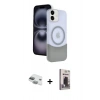 MARSİLYAN™- iPhone 11 Kılıf Kozmos Form Özel Seri - Siyah Bilvis Hayalet Cam Ekran Koruyucu + Pers Alüminyum Kamera Lens - YL