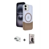 MARSİLYAN™- iPhone 11 Kılıf Kozmos Form Özel Seri - Siyah Bilvis Hayalet Cam Ekran Koruyucu + Pers Alüminyum Kamera Lens - YL
