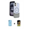 MARSİLYAN™- iPhone 11 Kılıf Kozmos Form Özel Seri - Siyah Buffer Cam Ekran Koruyucu + Neon Fosforlu Kamera Lens - MI