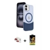 MARSİLYAN™- iPhone 11 Kılıf Kozmos Form Özel Seri - Siyah Buffer Cam Ekran Koruyucu + Pers Alüminyum Kamera Lens - KI