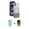 MARSİLYAN™- iPhone 11 Kılıf Kozmos Form Özel Seri - Siyah Buffer Cam Ekran Koruyucu + Neon Fosforlu Kamera Lens - TU