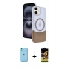 MARSİLYAN™- iPhone 11 Kılıf Kozmos Form Özel Seri - Siyah Buffer Cam Ekran Koruyucu + Neon Fosforlu Kamera Lens - YL