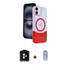 MARSİLYAN™- iPhone 11 Kılıf Kozmos Form Özel Seri - Siyah Joko Magic 5D Cam + PVD Metal Kamera Lens - TU