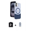 MARSİLYAN™- iPhone 11 Kılıf Kozmos Form Özel Seri - Siyah Joko Magic 5D Cam + PVD Metal Kamera Lens - TU