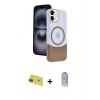 MARSİLYAN™- iPhone 11 Kılıf Kozmos Form Özel Seri - Siyah Joko Magic 5D Cam + Rainbow Kamera Lens Koruma Cam - KI