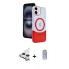 MARSİLYAN™- iPhone 11 Kılıf Kozmos Form Özel Seri - Siyah Joko Magic 5D Cam + Raze Metal Kamera Lens - GS