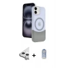 MARSİLYAN™- iPhone 11 Kılıf Kozmos Form Özel Seri - Siyah Joko Magic 5D Cam + Raze Metal Kamera Lens - GS