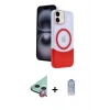 MARSİLYAN™- iPhone 11 Kılıf Kozmos Form Özel Seri - Siyah Joko Magic 5D Cam + Raze Metal Kamera Lens - KI