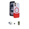 MARSİLYAN™- iPhone 11 Kılıf Kozmos Form Özel Seri - Siyah Joko Magic 5D Hayalet Cam + Pers Alüminyum Kamera Lens - LT