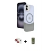 MARSİLYAN™- iPhone 11 Kılıf Kozmos Form Özel Seri - Siyah Joko Magic 5D Hayalet Cam + Pers Alüminyum Kamera Lens - KI