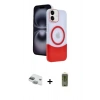 MARSİLYAN™- iPhone 11 Kılıf Kozmos Form Özel Seri - Siyah Joko Magic 5D Hayalet Cam + Pers Alüminyum Kamera Lens - YL