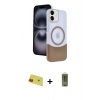 MARSİLYAN™- iPhone 11 Kılıf Kozmos Form Özel Seri - Siyah Joko Magic 5D Hayalet Cam + Rainbow Kamera Lens Koruma Cam - KI