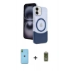 MARSİLYAN™- iPhone 11 Kılıf Kozmos Form Özel Seri - Siyah Joko Magic 5D Hayalet Cam + Neon Fosforlu Kamera Lens - YL
