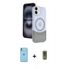 MARSİLYAN™- iPhone 11 Kılıf Kozmos Form Özel Seri - Siyah Joko Magic 5D Hayalet Cam + Neon Fosforlu Kamera Lens - YL