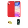 MARSİLYAN™- iPhone 11 Kılıf Kozmos Yansıma Özel Seri - Şeffaf 360 Full Body Arka Koruyucu + Rainbow Kamera Lens Koruma Cam - KI