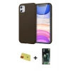 MARSİLYAN™- iPhone 11 Kılıf Kozmos Yansıma Özel Seri - Şeffaf 360 Full Body Arka Koruyucu + Rainbow Kamera Lens Koruma Cam - KI