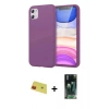 MARSİLYAN™- iPhone 11 Kılıf Kozmos Yansıma Özel Seri - Şeffaf 360 Full Body Arka Koruyucu + Rainbow Kamera Lens Koruma Cam - KI