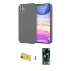 MARSİLYAN™- iPhone 11 Kılıf Kozmos Yansıma Özel Seri - Şeffaf 360 Full Body Arka Koruyucu + Rainbow Kamera Lens Koruma Cam - KI