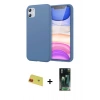 MARSİLYAN™- iPhone 11 Kılıf Kozmos Yansıma Özel Seri - Şeffaf 360 Full Body Arka Koruyucu + Rainbow Kamera Lens Koruma Cam - KI